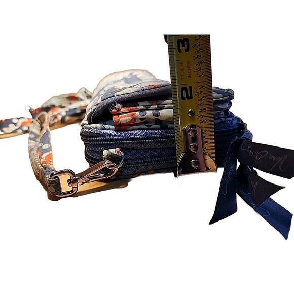 Vera Bradley Crossbody Wallet Mod Floral Blue Excellent Condition - Picture 9 of 9